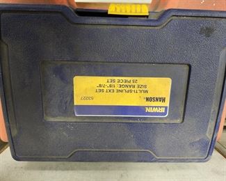 Irwin Hanson multi-spline EXT set size range 1/8”- 7/8” 25 pc set.