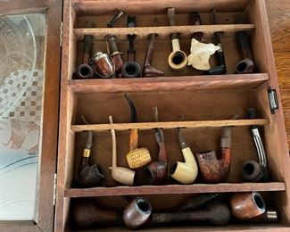 Some pipes made of bone, clay, wood, collectible quality!