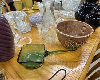 mccoy bowl, hand blown bowl with handle