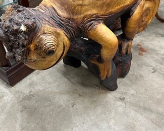 handcarved wooden Iguana Lizard
