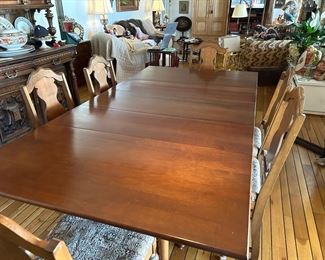 Table extended.  Big enough for any holiday get together.