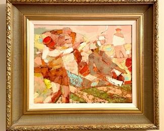 SOLD:  Original Fred Conway Golf Painting. Stunning and colorful! 25 x 28.