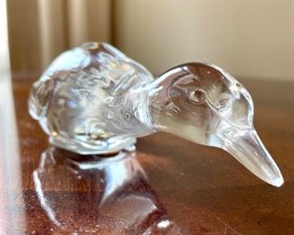 SOLD: Baccarat Duck. We promise he will not pester you about insurance. 5 x 2 x 2. 