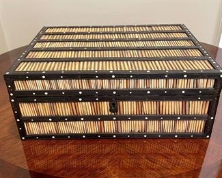 $480. Anglo-Indian Porcupine Quill Box. Our first experience with this impressive craft - what a treasure to behold! 