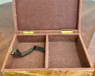 SOLD-Alternate view of Leaf Trinket Box.