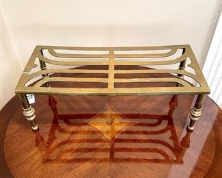 $150. Antique brass Hearth Trivet. 18.25 x 8 x 6.5.