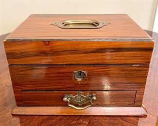 $270. Antique Jewel Box with trick door. 