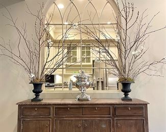 Garden-level condo with decor curated by T. Rohan Interiors. Fantastic finds from Restoration Hardware, custom upholstery, statement rugs, fine antiques, and more! Shop the sale by appointment only!