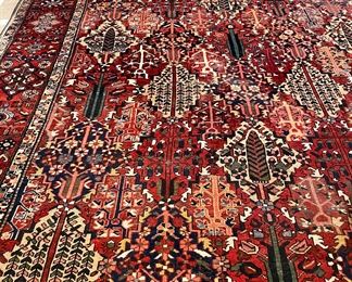 SOLD: Large Hand-Knotted Wool Rug, . Great vintage condition with goregous colors! Minor areas of wear, some repair. Fantastic find! 11 x 13. 