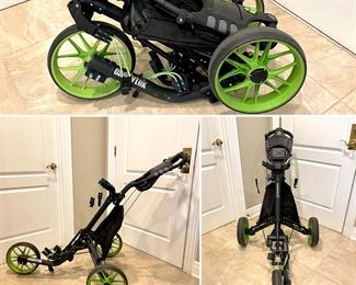 SOLD: CaddyTek 3-Wheel Golf Push Cart.