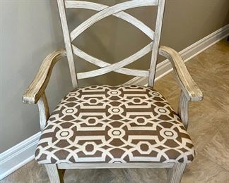 $400/set of 4: Custom Refinished Chairs designed by T. Rohan. 24 x 18 x 39.