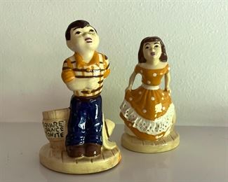 Rockabilly Ceramic Couple Figurine/Planters. 