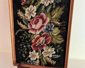 Framed Floral Themed Embroidery