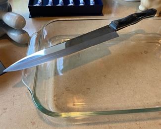 Pyrex Baking/Cake Pan, 1725 Cutco Knife