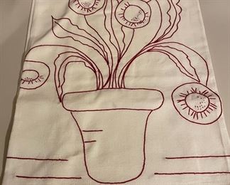 Assortment of Quilts and Embroidered Linens
