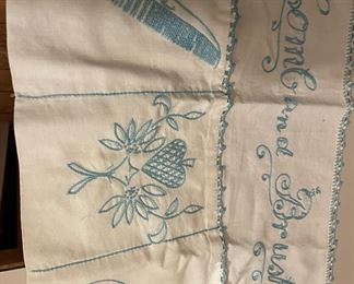 Assortment of Quilts and Embroidered Linens
