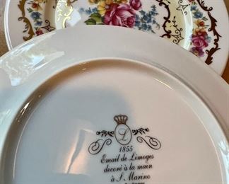 Set of 4 Limoges 1800s design by Godinger Dessert Plates -Made in France