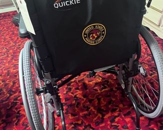 03 Black Wheelchair, Padded And Sturdy