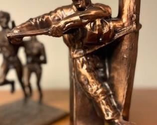 Normal Rockwell Lineman Bronze Scultpture Limited  Made