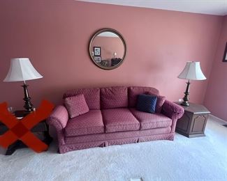 Sofa Suite, End Table 2 Lamps