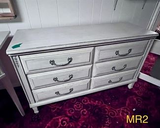 Vintage Twin Bedroom Set With Table And Dresser