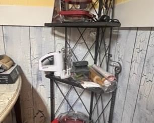 Wrought Iron corner Shelving Unit