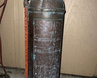 Vintage Brass Fire Extinguishers (2)