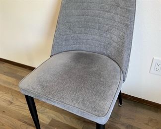 Gray Upholstered Dining Chair