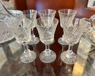 Set of 6 Crystal Cordials