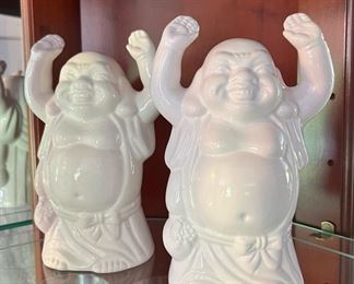 White Ceramic Laughing Buddha