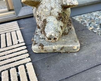 Outdoor Cement Pig Statue