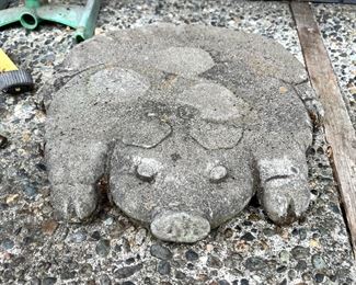 Outdoor Cement Pig Statue