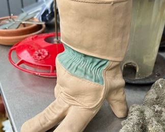 Work Glove Shaped Planter Made by Harvey
