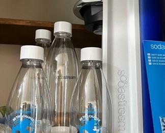 Blue Soda Stream with Bottles