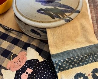 Mid Century Stoneware Casserole Dish