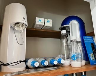 Blue Soda Stream with Bottles