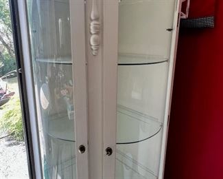 Round White Display Case