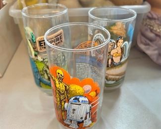 Set of 3 Star Wars 1977 Promotional Glasses