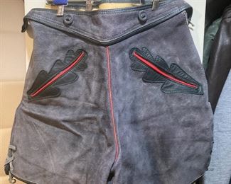 Grey Leather Bavarian Lederhosen