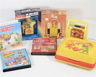 8: 1983 Rainbow Brite Radio Cassette Player Group