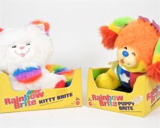 9: 2PC 1983 Mattel Rainbow Brite Kitty & Puppy Brite