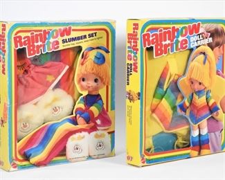 17: 2PC Mattel Rainbow Brite Slumber Set Doll Carrier