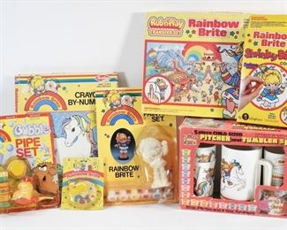 27: 7PC Vintage Rainbow Brite Novelty Toy Group