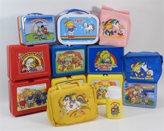 41: 12PC Rainbow Brite Lunchbox Thermos Collection