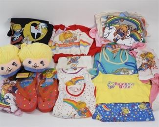 45: Rainbow Brite Shirt Sandals Slippers Glasses Group