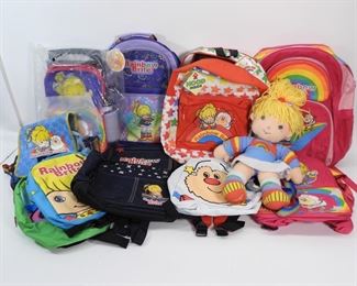 47: 8PC Rainbow Brite Backpack Bag Accessory Group