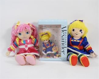 49: 3 Madame Alexander Rainbow Brite Plush Doll Group