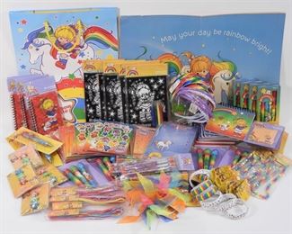 61: MASSIVE Rainbow Brite Novelty Pen Notebook Group