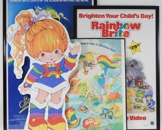 66: 4PC Rainbow Brite Movie VHS Hallmark Poster Group