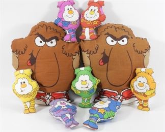 85: 9PC 1983 Rainbow Brite Lurky Sprite Pillow Group